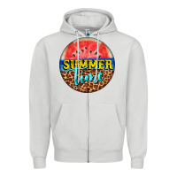 Dove Grey summer time watermelon Zipper Hoodie - BarkalooDesign