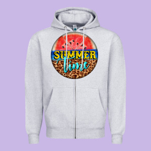 Summer Time Watermelon Zipper Hoodie Designed By Barkaloodesign