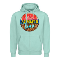 Seafoam summer time watermelon Zipper Hoodie - BarkalooDesign