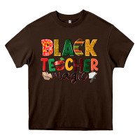 Chocolate Brown black teacher magic Heavy Core Tee - NancyCooperArtShop