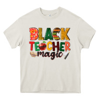 Cream black teacher magic Heavy Core Tee - NancyCooperArtShop