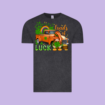 St. Patrick's Loads Of Luck With Gnome Vintage Tee Designed By Howdyjamesfarm