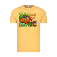 Vintage Mustard St. Patrick's Loads of luck with gnome Vintage Tee - HowdyJamesFarm