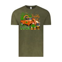Vintage Olive St. Patrick's Loads of luck with gnome Vintage Tee - HowdyJamesFarm