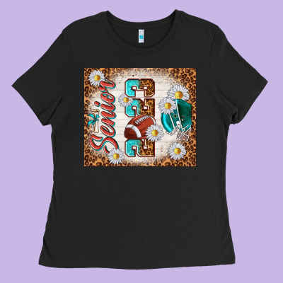 Senior 2023 Football Ladies Tee Designed By Tumblerdesignbyshophia