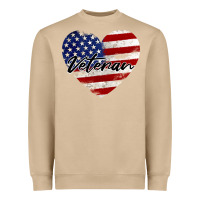 Mushroom veteran heart american flag Heavyweight Sweatshirt - BarkalooDesign