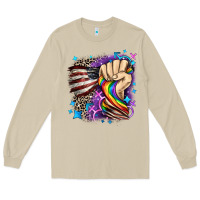 Mushroom LGBTQ+ and American flag Long Sleeve Tee - FaDigitalArtStudio