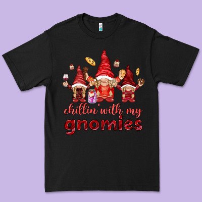 Chilling With My Gnomies Valentine's Day Premium Tee Designed By Howdyjamesfarm