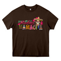 Chocolate Brown Badass Mamacita Heavy Core Tee - texasbilliewilder