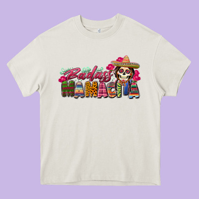 Badass Mamacita Heavy Core Tee Designed By Texasbilliewilder