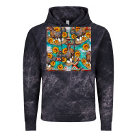 Cloud Black chicken with eggs and sunflowers seamles pattern Vintage Hoodie - FaDigitalArtStudio
