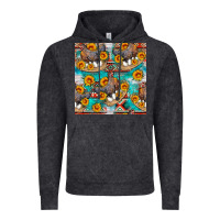 Chicken With Eggs And Sunflowers Seamles Pattern Vintage Hoodie | Teevron