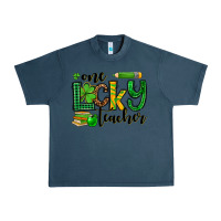 Midnight Navy St. Patrick's One lucky Teacher Urban Heavy Tee - OliviaCreatesArt