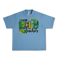 Pebble Blue St. Patrick's One lucky Teacher Urban Heavy Tee - OliviaCreatesArt