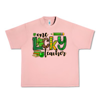 Salmon St. Patrick's One lucky Teacher Urban Heavy Tee - OliviaCreatesArt