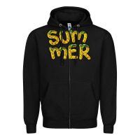 Black summer pineapple Zipper Hoodie - BarkalooDesign