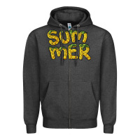Charcoal Heather summer pineapple Zipper Hoodie - BarkalooDesign
