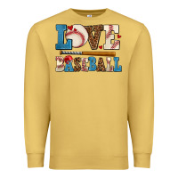 Antique Gold love baseball Premium Sweatshirt - AdoDesignShop
