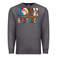 Charcoal Heather love baseball Premium Sweatshirt - AdoDesignShop