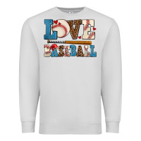Dove Grey love baseball Premium Sweatshirt - AdoDesignShop