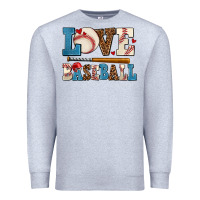 Heather Grey love baseball Premium Sweatshirt - AdoDesignShop