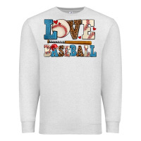 Oatmeal Heather love baseball Premium Sweatshirt - AdoDesignShop