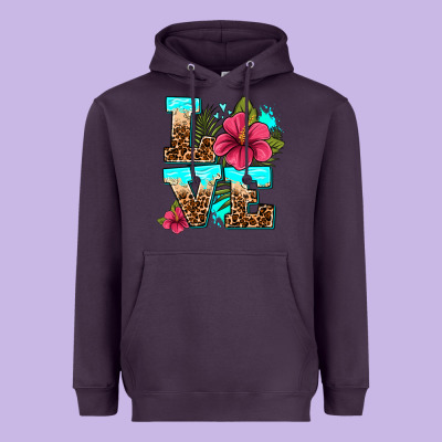 Love Summer With Flowers Heavyweight Hoodie Designed By Adodesignshop
