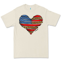 Bone american leopard brushstroke heart Premium Tee - Jasminsmagicworld