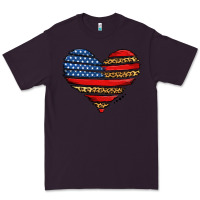 Plum american leopard brushstroke heart Premium Tee - Jasminsmagicworld