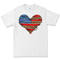 White american leopard brushstroke heart Premium Tee - Jasminsmagicworld