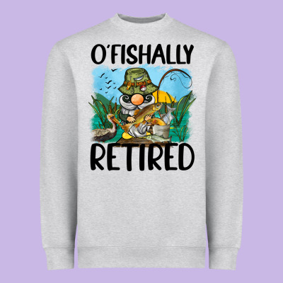 O' Fishally Retired Heavyweight Sweatshirt Designed By Barkaloodesign