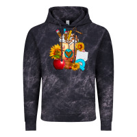 Cloud Black teacher cold drink frappe with sunflowers Vintage Hoodie - FaDigitalArtStudio