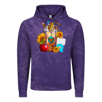Cloud Purple teacher cold drink frappe with sunflowers Vintage Hoodie - FaDigitalArtStudio