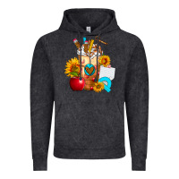Vintage Black teacher cold drink frappe with sunflowers Vintage Hoodie - FaDigitalArtStudio