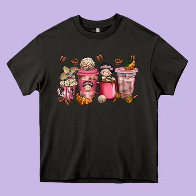 Cafecito Y Chisme Coffee Cups Heavy Core Tee Designed By Texasbilliewilder