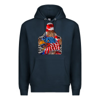 Navy america Premium Hoodie - CowhideDigitalArt