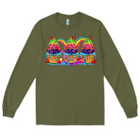 Army Green Pride cupcake Long Sleeve Tee - FaDigitalArtStudio