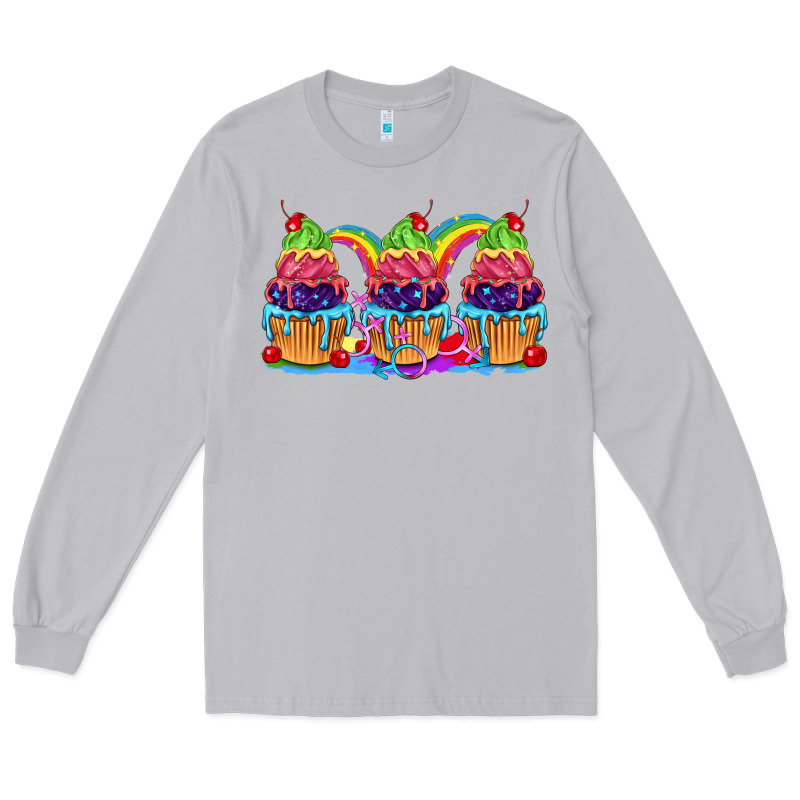 Pride Cupcake Long Sleeve Tee by FaDigitalArtStudio | Teevron