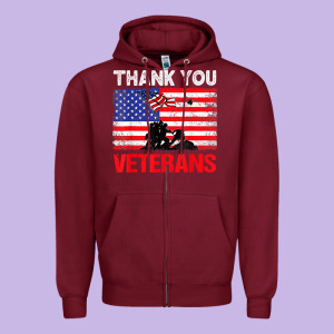 Thank You Veterans Service Patriot Veteran Day American Flag T Shirt Zipper Hoodie Designed By Maiphamdesign