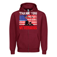 Burgundy thank you veterans service patriot veteran day american flag t shirt Zipper Hoodie - maiPhamDesign