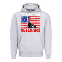 Heather Grey thank you veterans service patriot veteran day american flag t shirt Zipper Hoodie - maiPhamDesign