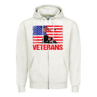 Oatmeal Heather thank you veterans service patriot veteran day american flag t shirt Zipper Hoodie - maiPhamDesign