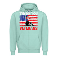 Seafoam thank you veterans service patriot veteran day american flag t shirt Zipper Hoodie - maiPhamDesign