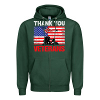 Sports Green thank you veterans service patriot veteran day american flag t shirt Zipper Hoodie - maiPhamDesign