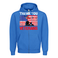 True Royal thank you veterans service patriot veteran day american flag t shirt Zipper Hoodie - maiPhamDesign
