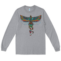 Heather Grey aztec serape thunderbird Long Sleeve Tee - RanaPortraitStore