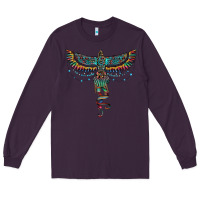 Plum aztec serape thunderbird Long Sleeve Tee - RanaPortraitStore