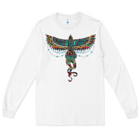 White aztec serape thunderbird Long Sleeve Tee - RanaPortraitStore