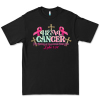 Black Heal Cancer Luke 1:37 cross Cancer Awareness Premium Tee - HowdyJamesFarm
