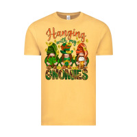 Vintage Mustard Hanging with my gnomies Vintage Tee - HowdyJamesFarm